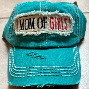 KBETHOS Distressed Turquoise Mom of Girls Baseball Cap with adjustable closure